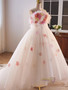 Shop 2023 ANNAKOO High Low Flower Pink Tulle Sweetheart Prom Dress Under 258