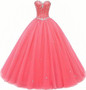 Sweetheart Beading Ball Gown Tulle Quinceanera Dresses