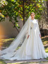 Shop 2023 ANNAKOO Satin Long Sleeve Backless A Line Wedding Dress Under 198