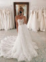 Shop 2023 ANNAKOO Sweetheart A Line Lace Wedding Dress With Detachable Puff Sleeves Under 259
