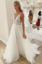 Shop 2023 ANNAKOO V Neck A Line Flower Appliques Princess Wedding Dress Under 225