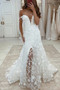 Shop 2023 ANNAKOO Off The Shoulder Trumpet Mermaid Floral Wedding Dress With Slit Under 258