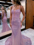 Shop 2023 ANNAKOO V Neck Mermaid Lilac Sequins Sparkle Prom Dress Under 149