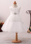 Beading Belt Tulle Jewel Neckline A-line Flower Girl Dress