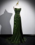 Shop 2024 Annakoo Green Trumpet Mermaid Sequin Beading Prom Dress Under 139