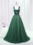 Shop 2024 ANNAKOO Green Tulle V Neck Beading A Line Prom Dress Under 176