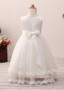 Chic Tulle Jewel Neckline A-line Flower Girl Dress 