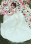 Bowknot Satin Jewel Neckline Ball Gown Flower Girl Dress