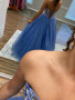 Shop 2024 ANNAKOO Sequin Strapless Blue Tulle Lace Up Prom Dress Under 179