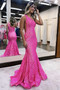 Shop 2024 ANNAKOO One Shoulder Sequin Fuchsia Mermaid Prom Dress Under 139
