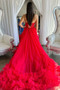 Shop 2024 ANNAKOO Red A Line Sweetheart Beading Appliques Tulle Prom Dress Under 179