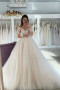 Shop 2024 ANNAKOO Champange Long Sleeve Appliques Tulle Wedding Dress Under 228