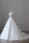 Shop 2024 ANNAKOO A-Line V-Neck Satin Lace Up Ruched Wedding Dress Under 199