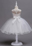 In Stock 3D Flowers Jewel  Ball Gown Flower Girl Dress 