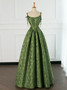 Shop 2024 ANNAKOO Tie Straps Square Green A Line Cut Out Prom Dress Under 168