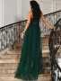 Shop 2024 ANNAKOO Green Strapless Lace Detachable Train Prom Dress With Slit Under 188