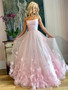 Shop 2024 ANNAKOO Spaghetti Straps Satin Pink Flower Prom Dress Under 149
