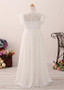 Chiffon Flower Girl Dress With All-over Lace & Belt & Bowknot