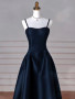 Shop 2024 ANNAKOO Dazzling Midnight Blue Satin A Line Prom Dress Under 139