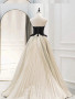 Shop 2024 ANNAKOO Black and Cream Pleated Ball Gown Prom Dress Under 149
