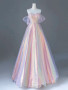 Shop 2024 ANNAKOO  Fantastical Pastel Rainbow Off The Shoulder Prom Dress Under 148