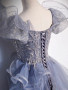 Enchanting Silver Sparkle Ruffles Prom Dress