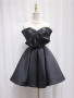 Shop 2024 ANNAKOO Black Sweetheart Neck Satin Short Homecoming Dress Under 134