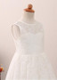 Lace Jewel Neckline A-line Flower Girl Dress
