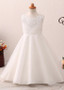 Beading Tulle Jewel Neckline A-line Flower Girl Dress 