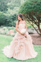 Shop 2024 ANNAKOO Pink Strapless Ruffles Tieres Tulle A Line Wedding Dress Under 398