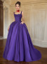 Shop 2024 ANNAKOO Graple Beading Ball Gown Strapls Satin Prom Dress Under 198