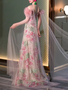 Shop 2024 ANNAKOO Off The Shoulder Floral Tulle A Line Prom Dres Under 190
