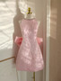 Shop 2024 ANNAKOO Beading Jewel Sequin Sparkle Pink Short Mini Bow Homeming Dress Under 98