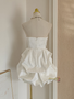 Shop 2024 ANNAKOO White Satin Flower Short Mini Strapless Homecoming Dress Under 98