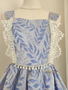 Shop 2024 ANNAKOO Straps Blue Beading Pearls Short Mini Print Homecoming Dress Under 98