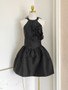 Shop 2024 ANNAKOO Halter Black Short Mini Satin Homecoming Dress Under 98