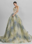 Shop 2024 ANNAKOO Green Strapless Ball Gown Tulle Floral Prom Dress Under 275
