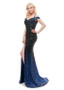Sequin Lace Spaghetti Straps Mermaid Prom Evening Dress With Slit