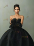 Shop 2024 ANNAKOO Long Sleeve Black Flower Strapless Ball Gown Prom Dress Under 289