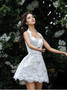 Shp 2024 ANNAKOO Halter Lace Short Mini Wedding Dress Under 139