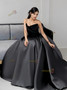 Shop 2024 ANNAKOO Black Strapless Satin A Line Prom Dress Under 139