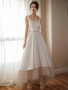 Shop 2024 ANNAKOO  Satin High Low Flower Ruched Tulle Wedding Dress Under 169