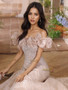 Shop 2024 ANNAKOO Off The Shoulder Pink Tulle Ruffles A Line Prom Dress Under 159