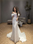 Shop 2024 ANNAKOO Off The Shoulder Tulle Beading Trumpet Mermaid Wedding Dress Under 169