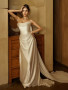 Shop 2024 ANNAKOO Strapless A line Detchable Train Satin Wedding Dress Under 169