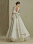 Shop 2024 ANNAKOO V Neck Tulle Ruched Satin A Line White Wedding Dress Under 189