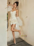 Shop 2024 ANNAKOO Puffy Sleeve White Short Mini Flower Wedding Dress Under 189