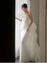 Shop 2024 ANNAKOO Strapless Spandex Beading Detachable Train Sheath Column Wedding Dress Under 249
