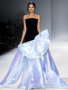 Shop 2024 ANNAKOO Strapless Black Blue Trumpet Mermiad Organza Prom Dress With Bow Under 249