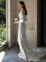 Shop 2024 ANNAKOO Long Sleeve Off The Shoulder Trumpet Mermiad Wedding Dress Under 189